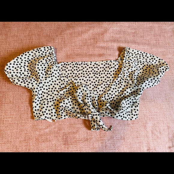 Flower wrap up crop top - Picture 3 of 7